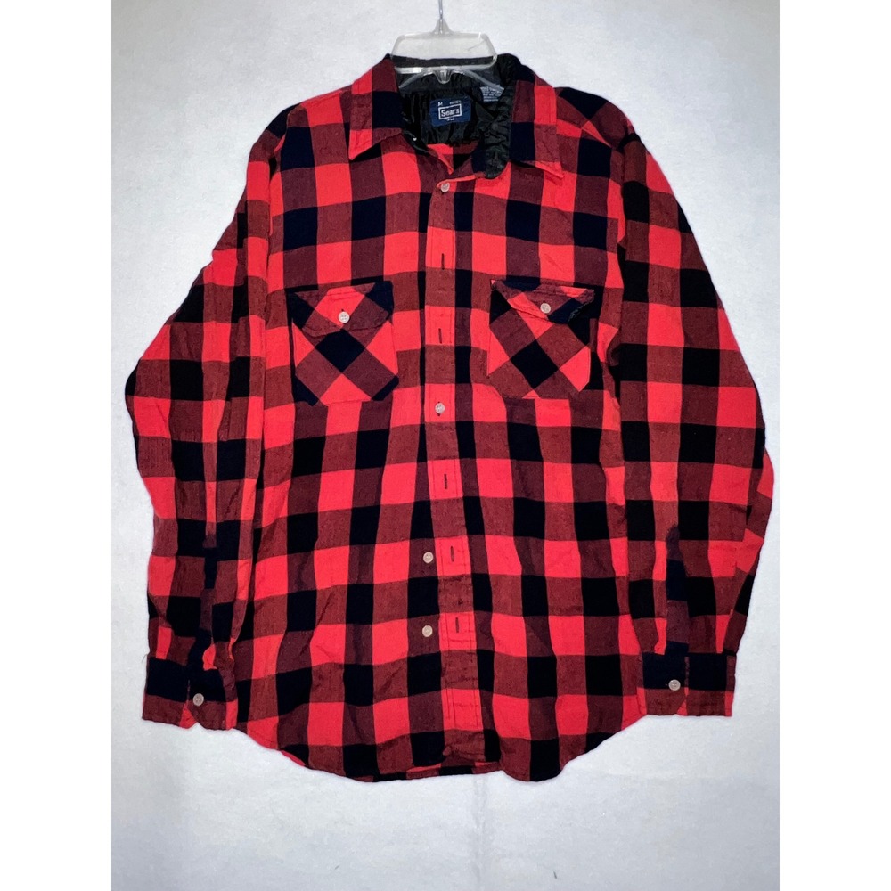 Vintage Men's M Tall Sears Buffalo Plaid L/S